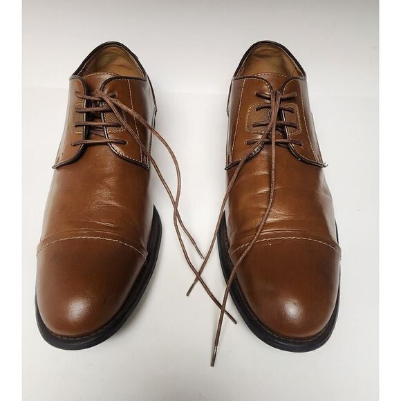 Guess GM Nelton-R Men\'s Faux Leather Brown Oxford Dress Shoes Size 12 main image 11